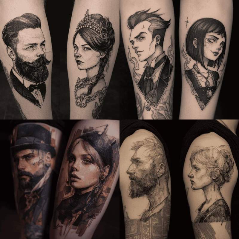 Tattoo Mann und Frau Designs