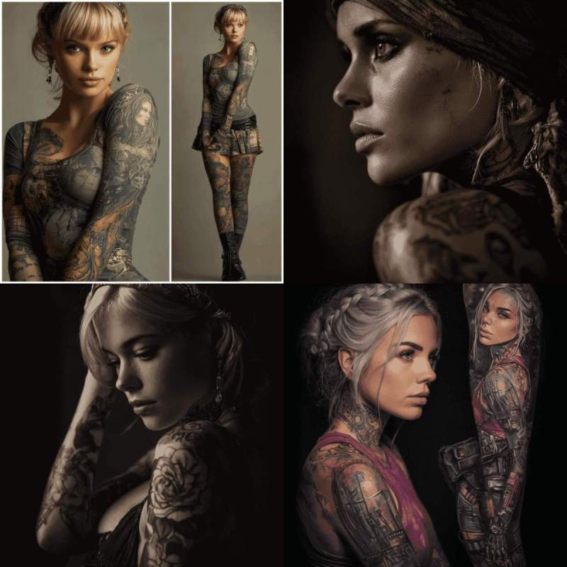 Tattoo Model Frau Designs