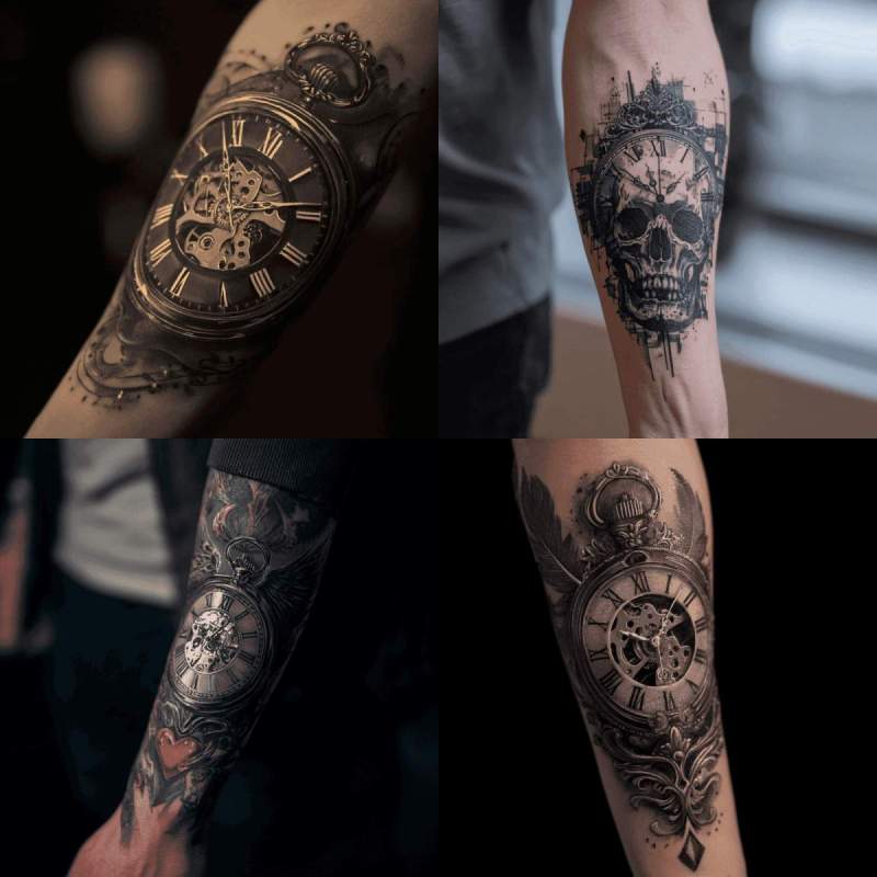 Tattoo Uhr des Lebens Designs