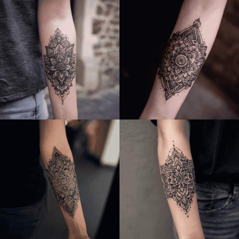 Tattoo Unterarm Frau Mandala Designs