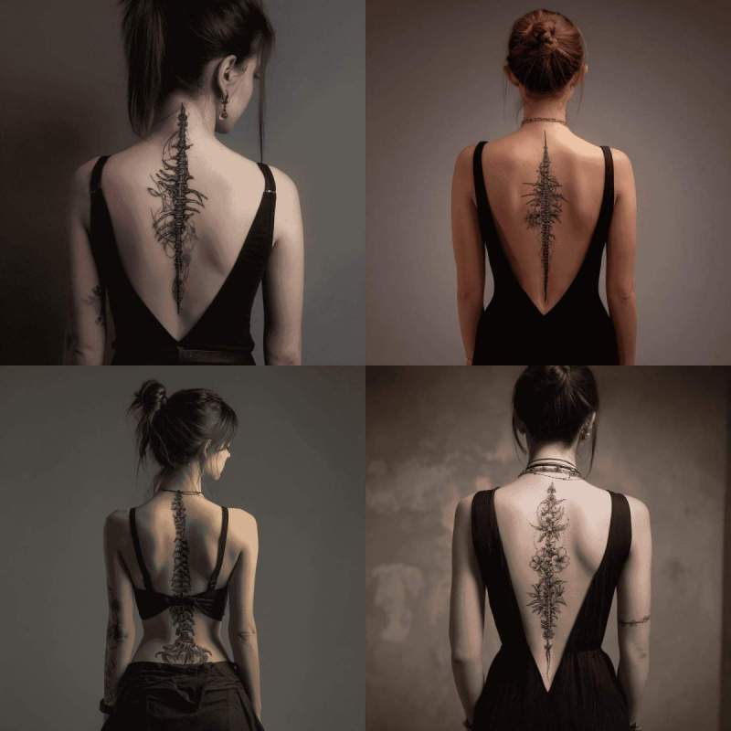 Tattoo Wirbelsäule Frau