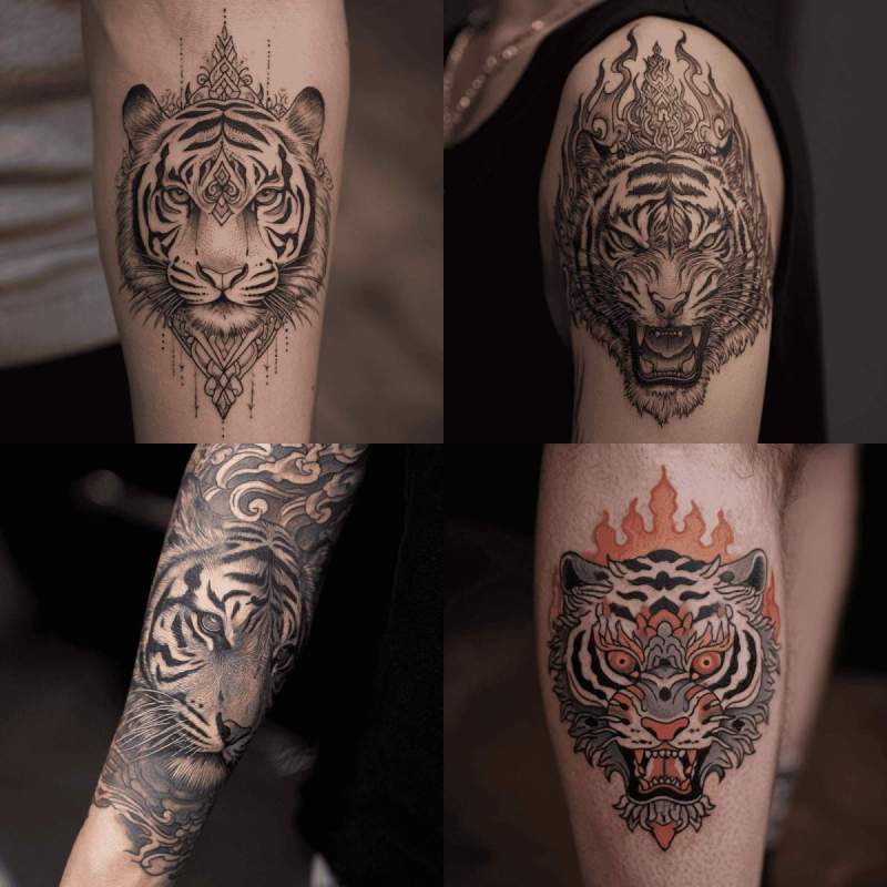 Thai Tiger Tattoo Designs