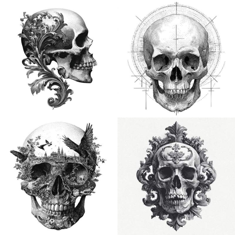 Totenkopf Tattoo Vorlage