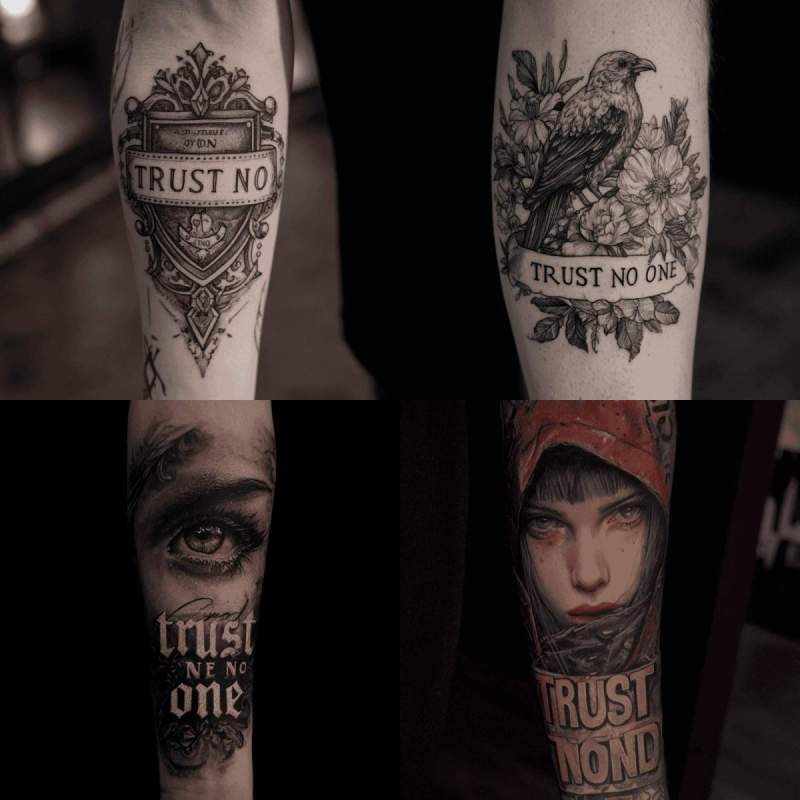 Trust No One Tattoo Designs