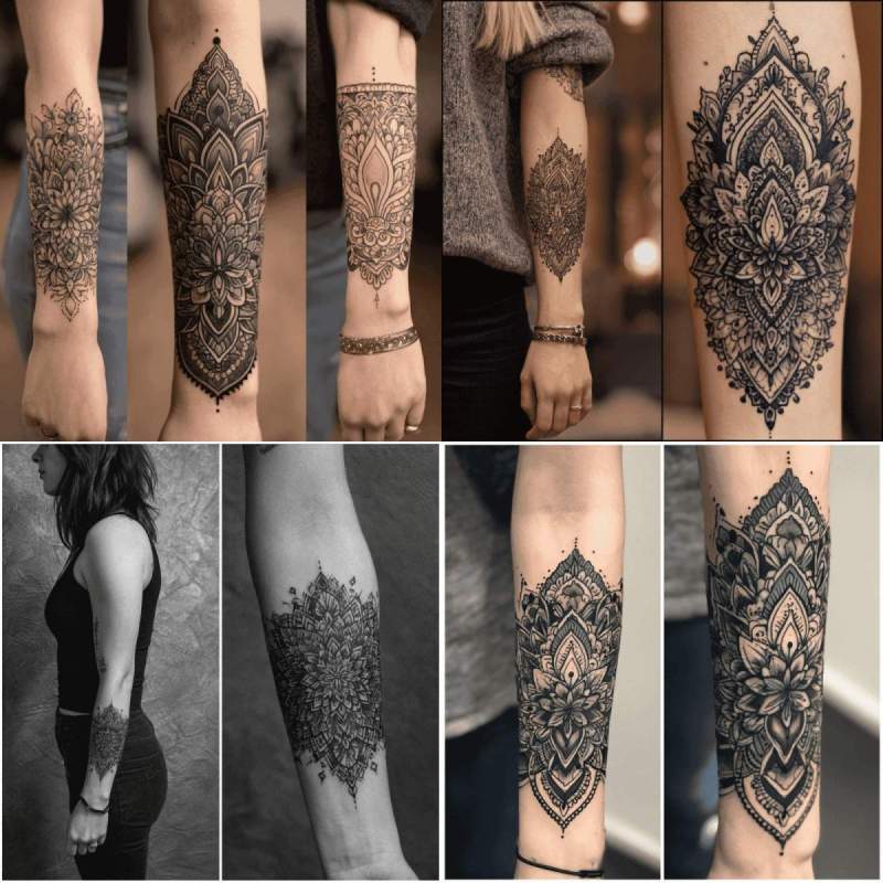Unterarm Mandala Tattoo Vorlagen Arm Frau