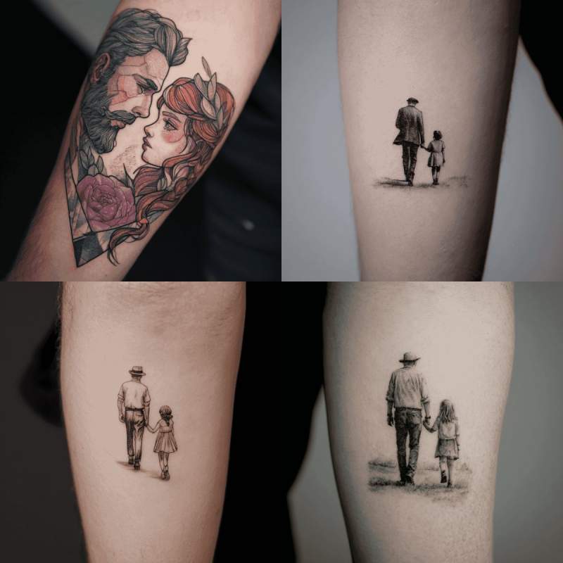 Vater Tochter Tattoo Designs