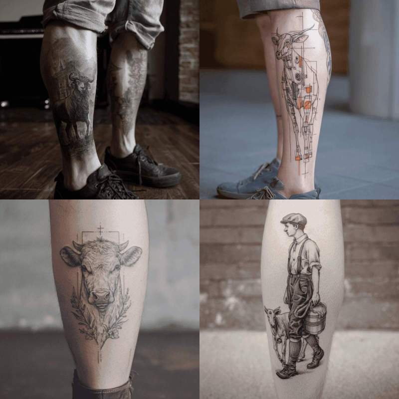 Waden Tattoo Mann Designs