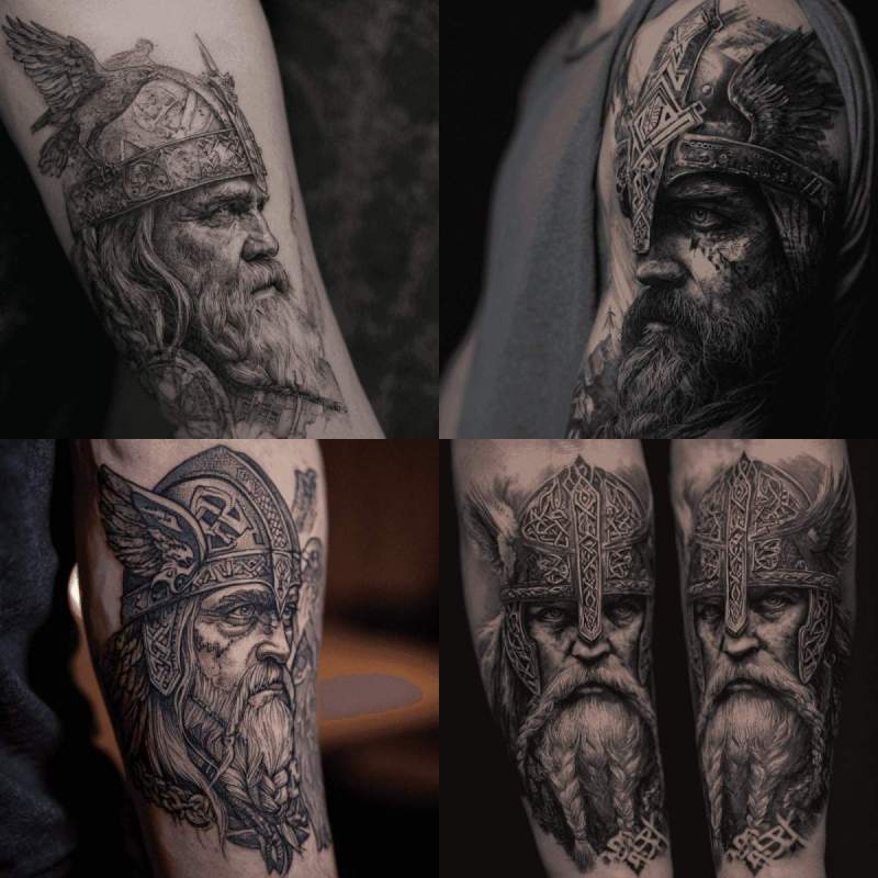 Walhalla Wikinger Tattoo Designs