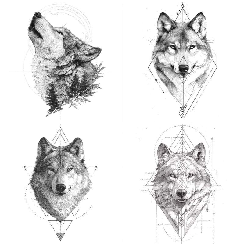 Wolf Tattoo Vorlage Designs