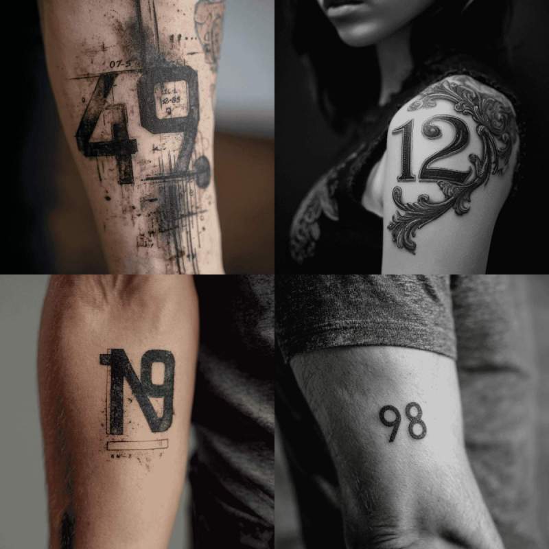 Zahlen Tattoo Designs
