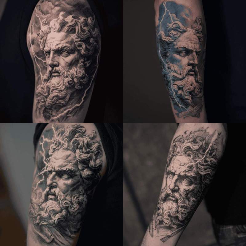 Zeus Tattoo Designs